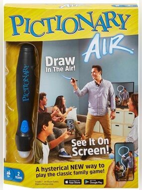 Pictionary Air Family Drawing Game Complete with Light Pen Cards & Instructions